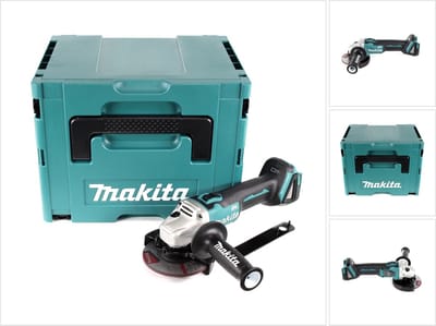 Makita DGA 504 ZJ accu haakse slijper 18 V 125 mm borstelloos solo + Makpac - zonder accu, zonder oplader