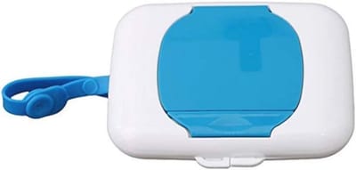 Dispenser voor Natte Weefseldoekjes - Reisdoekjesdoos voor Kinderwagen en Luiertas - Blauw