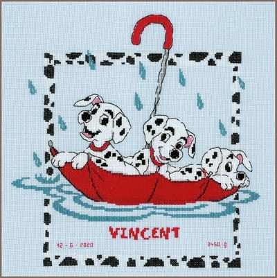 Vervaco - Telpakket kit - Geboorte - Disney Dalmatiërs - PN-0183992 - Borduren - Borduurpakket - Borduurpakket geboorte - Borduurpakket volwassenen