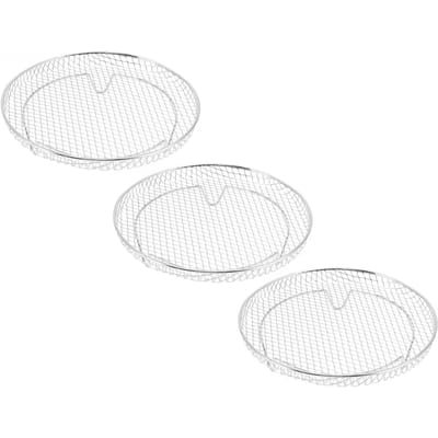 3 pièces Étagères Déshydrateur pour Friteuse à Air Empilables Acier Inoxydable Qualité Alimentaire Déshydratation Fruits Viande Étagère pour Friteuse à Air pour Friteuse à Air