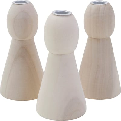 Creativ Company Houten Kandelaar Conisch 9,5 cm 10 stuks