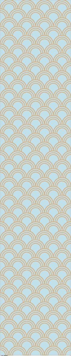 Voorgelijmd vliesbehang - SCANDINAVISCHE ART DECO AQUAMARIJNEN BOGEN - 1 rol van 300x60cm