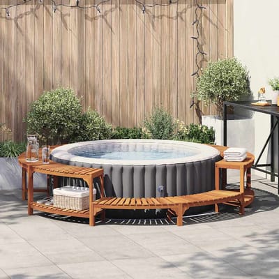 Whirlpool Surround in Bruin Ø275 x 55,5 cm Massief Acaciaboomhout