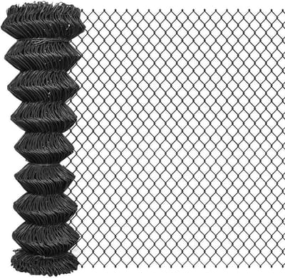 Gaashekwerk - Tuinhek - Tuin Afschermen - PVC-gecoat staal - 15 x 15 m - Grijs