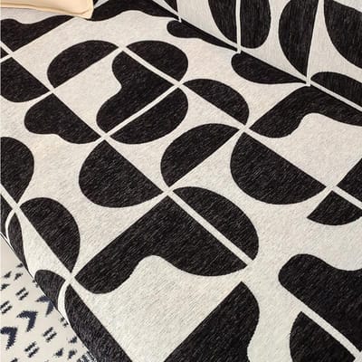 1,8 M brede Chenille zebrapatroonstof Chenille-stof Bankhoes Handdoek Zwart-witte geometrische bloem No specification