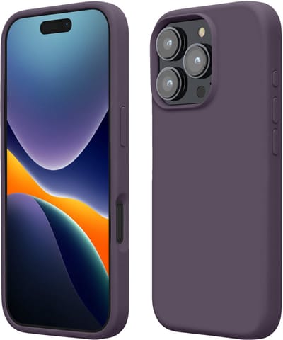 kwmobile telefoonhoesje geschikt voor Apple iPhone 16 Pro - Hoesje met siliconen coating - Smartphone case in Bleke iris