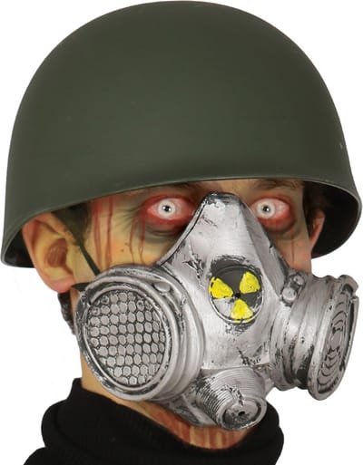 Fiestas Guirca Verkleedmasker Nuclear Pvc Zilver One-size