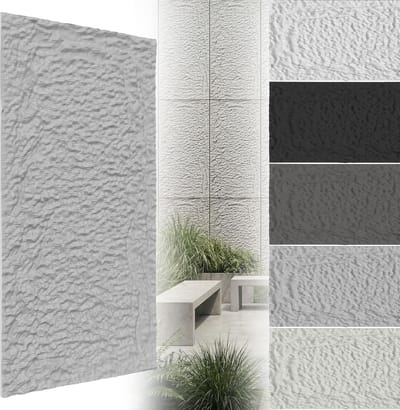 ACXIN Wandpanelen 3D - Wandpanelen Steenlook Muurpanelen Wandbekleding PU Waterdicht Badkamer Woonkamer Keuken - 120x60cm - 5cm Dik - Cementgrijs - 2 Stuks