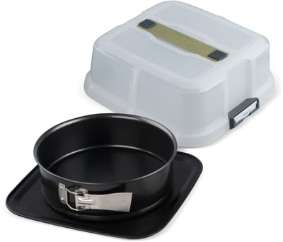 Ronde springvorm 23 cm met deksel voor transport Zenker Bake Click and Go