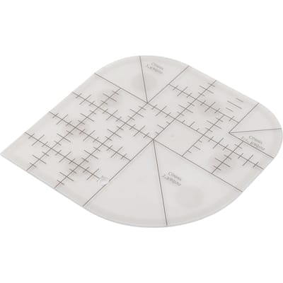 Règle de coupe d'angle incurvée en acrylique pour couture, patchwork, modèle de couture, outil de patchwork DIY white
