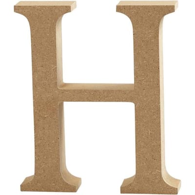 Creativ Company Letter H MDF 13cm 1 stuk.
