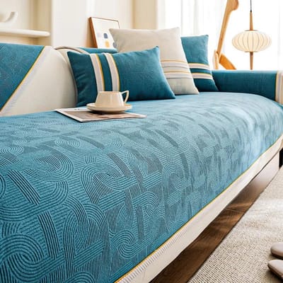 Moderne Chenille Bankhanddoek Effen Kleur Hoogwaardige Bankhoes Antislip Bankmat Deken Bankkussen Bankhoes voor Woonkamer 70x70cm 1pcs