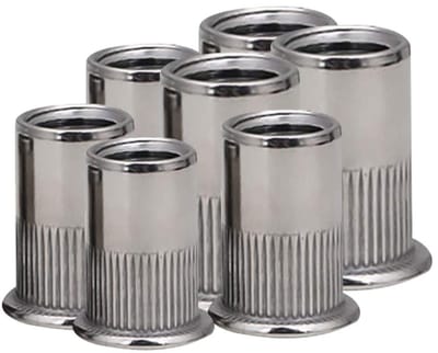 10 Stuks RVS Rivetmoeren – M3/M4/M5/M6/M8/M10/M12 Platte Kop, Duurzame Bevestigingsoplossingen voor Metaalbewerking