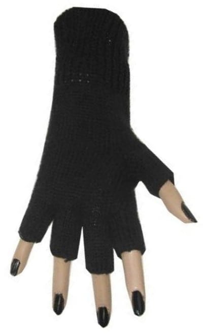 Vingerloze handschoen zwart