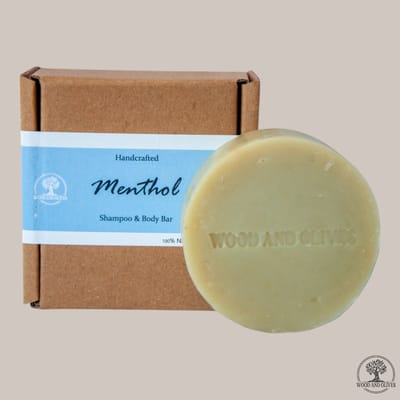 Wood and Olives - Menthol Shampoo & Body Zeepbar - 100 g