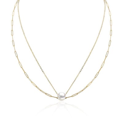 Luna-Pearls - 216.0960 - Ketting - 585/-Geel goud met Zoetwater gekweekte parel