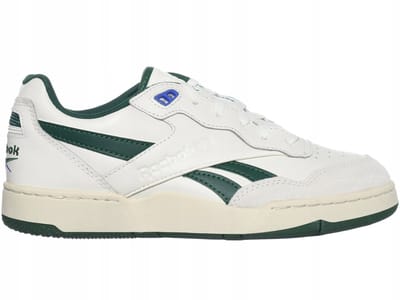 Reebok BB 4000 II - Sportschoenen - Uniseks - Wit en Groen - Leder