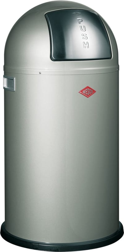 Wesco Pushboy Prullenbak 50 Liter - Zilver