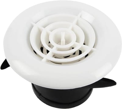 Luchtrooster Afdekking, Ronde Ventilatie Cover voor Thuis en Buiten, Wit, 100mm