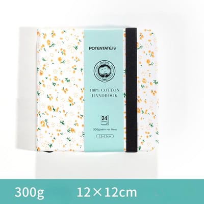 100% Katoen Vierkant Aquarelpapier Boek 12cmx12cm(4,7x4,7 inch )24 vellen 300g (140 pond) Kunst Tekenpapier Schetsboek 12cmx12cm