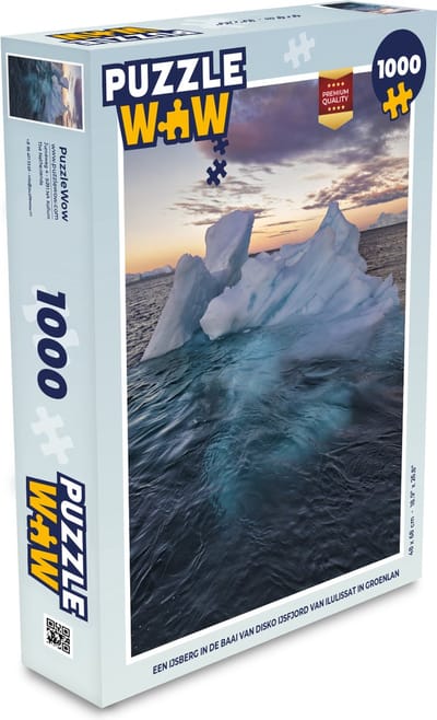 Puzzel Een ijsberg in de baai van Disko IJsfjord van Ilulissat in Groenland - Legpuzzel - Puzzel 1000 stukjes volwassenen