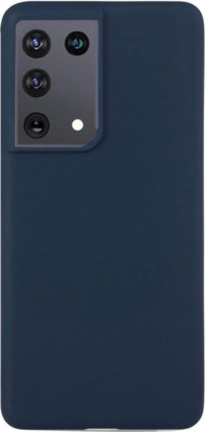 Solid hoesje Geschikt voor: Samsung Galaxy S21 Ultra Soft Touch Liquid Silicone Flexible TPU Rubber - Oxford Blauw