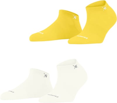 Burlington Everyday 2-Pack kort eenkleurig katoen multipack sneakersokken enkelsokken dames wit - maat 36-41
