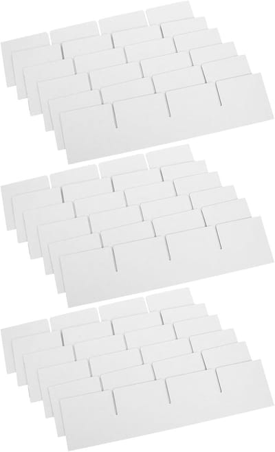 Kartonnen Doosverdelers - Verhuisdozen Inzetstukken - Breekbare Spullen Verpakken - Verstelbare Inzetstukken - 18 Stuks - Wit