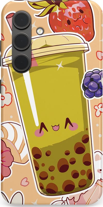 Casetastic Hoesje Geschikt voor Samsung S24 - Stijlvolle Beschermende Duo-layer Case - Bubbelpret