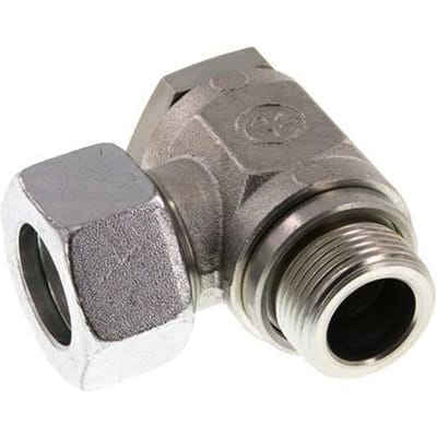 22L & G3/4'' Verzinkt Stalen Swivel Joint Snijringkoppeling Buitendraad 160bar Draaibaar ISO 8434-1