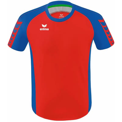 Erima Six Wings Shirt Korte Mouw Heren - New Royal / Rood | Maat: S