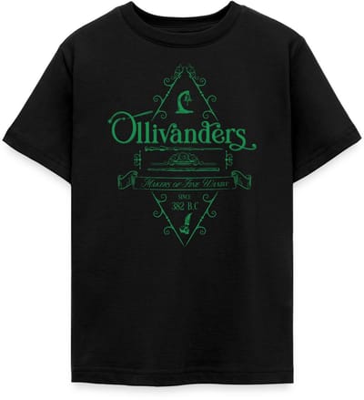 Harry Potter Olivanders Winkel Groen Logo T-Shirt Tiener