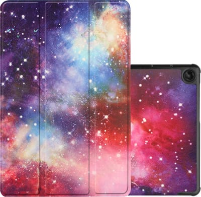 Hoes - Geschikt voor Lenovo Tab M10 (3e / 3rd generatie) - Dun & Stevig - Trifold Bookcase - Hard Cover - Hardcover Book Case - Tablet Hoesje - Galaxy