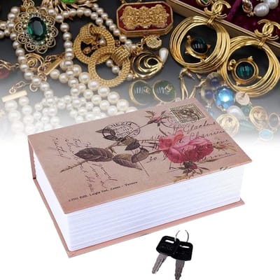 Book Safe Storage Box - Secret Safe with 2 Keys - Money Cash Jewelry Lock Compartment - Conversion Book Hidden Safe - HTML Content - Hidden Safe (#5) .