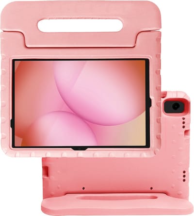 Hoes - Geschikt voor Samsung Galaxy Tab A11 Plus - Kinderhoes Shockproof Bumper - Kidsproof Case - Tablet Hoesje - Kinder Hoes Cover - Zalm