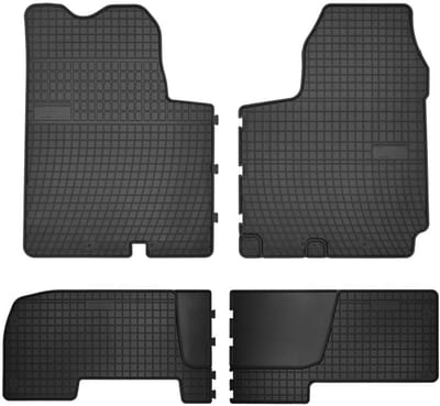 Wielganizator SolidPRO Serie - Auto Rubber Matten - Nissan Primastar - Zwarte - Aangepast