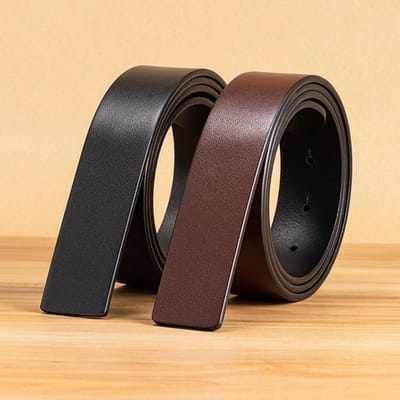 Plantaardig Gelooid Leer Riem Strip Riem Heren Hoogste Laag Koeienhuid Hoofdloze Riem Zakelijke Riem Hangriem black