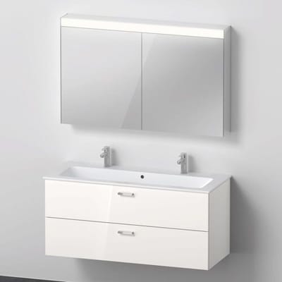 Duravit XBase furniture set 123 cm, with mirror cabinet, o. shelf XB006704545