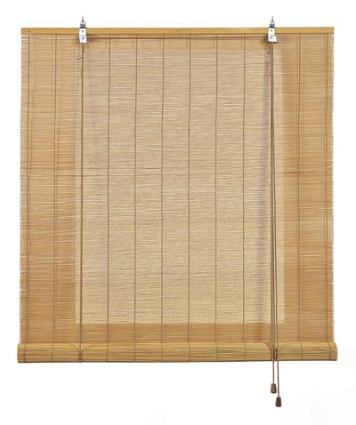 Storesdeco - Bamboe rolgordijn voor binnen en buiten - Lichtbruin, 60x175 cm