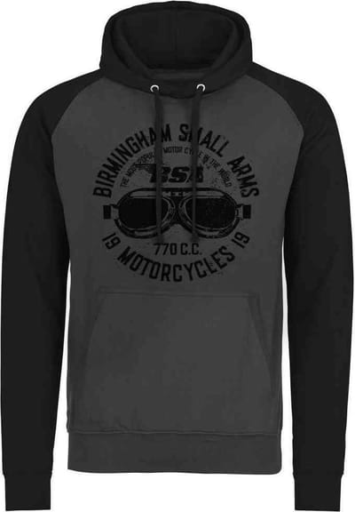 BSA Hoodie/trui -S- Birmingham Small Arms Goggles Grijs/Zwart