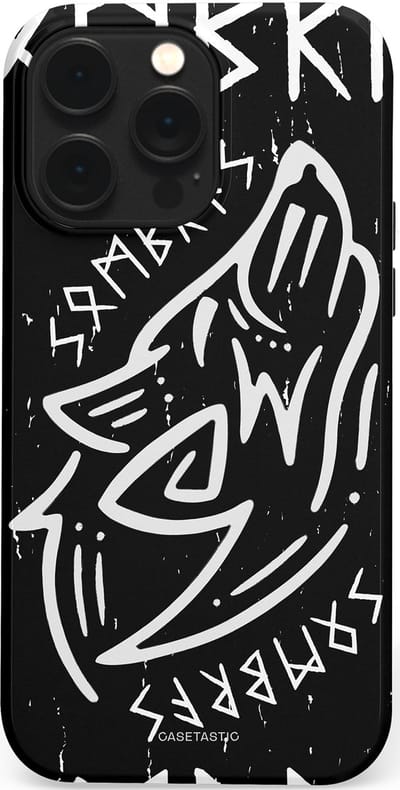 Casetastic Hoesje Geschikt voor Apple iPhone 14 Pro Max Magsafe - Stijlvolle Beschermende Duo-layer Case - Wolvenkreet
