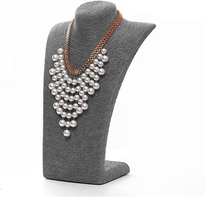 Sieraden Display - Hanger standaard - Sieraden presenteren - Hemp touw afwerking - 21 cm - Grijs