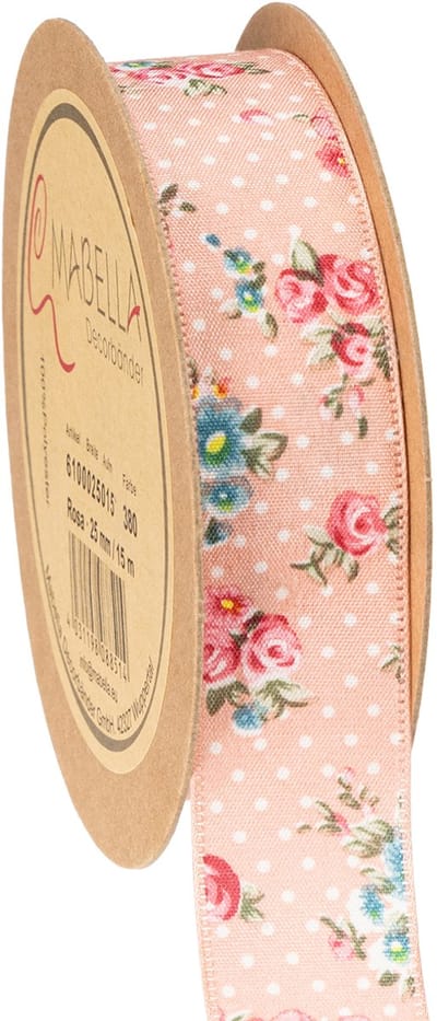 Cadeaulint met bloemenpatroon voor speelse cadeaus en knutselwerkjes,