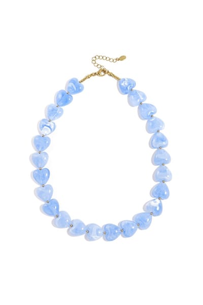 Ketting met hartvormige kralen