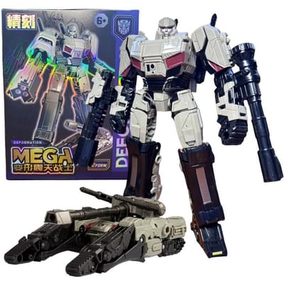 JINGKE Transformatie Eén TANK Megatron Actiefiguren robot Speelgoed KO ss114 18cm Kinderspeelgoed Cadeau gray