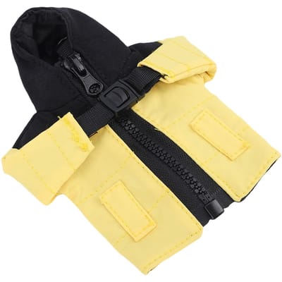 Donsjas Sleutelhanger Schattig Grappig Sleuteletui Miniatuur Donsjas Sleutelhanger voor Rugzak Handtas beige
