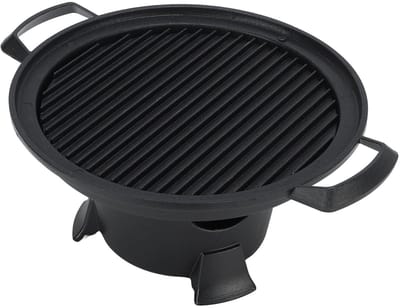 Allecto - Draagbare Aluminium Hibachi Grill - Lichtgewicht - Eenvoudige Montage - Anti-aanbak Bakpan - Ideaal voor Picknicks en Camping - Perfe...