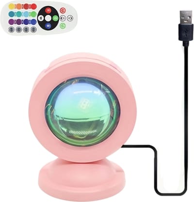 Nivard Sunset Lamp - Projection Lamp - Projector - Zonsondergang - Zon Lamp - Golden Hour lamp - Tiktok - Afstandsbediening - 16 Kleuren