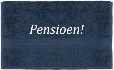 Handdoek - Pensioen - 100x50cm - Donker blauw