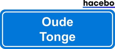 Hacebo - Plaatsnaam Sticker - 29x10 CM - Oude Tonge sticker - Verkeersborden sticker - grappige cadeaus - Oude Tonge